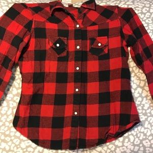 Red & Black Buffalo Plaid Lumberjack Flannel